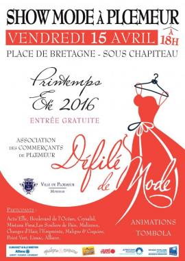 Dfil de mode des commerants de Ploemeur vendredi 15 avril  18h place de Bretagne GRATUIT !